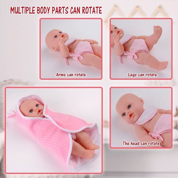 Reborn Baby Dolls - 12 Inch Realistic Newborn Small Baby Doll For 3 + Year Old - Picture 6 of 10